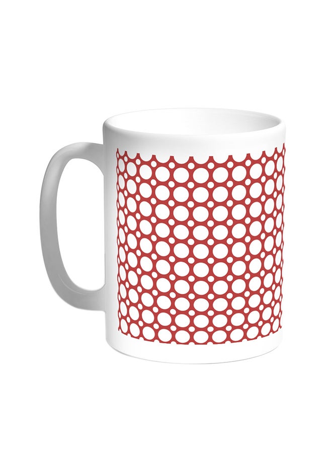 Large And Small Circles Printed Coffee Mug White