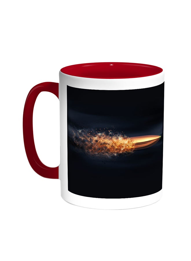 Launch A Bullet Printed Coffee Mug Red/White