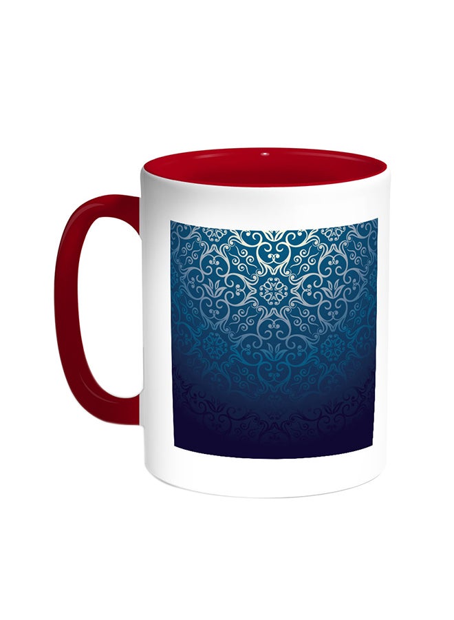 قدح قهوة - دمية على شكل الجسم البشري أحمر/أبيض