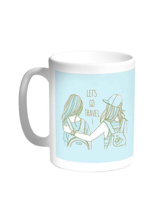 قدح قهوة - ليتس جو ترافيل أبيض