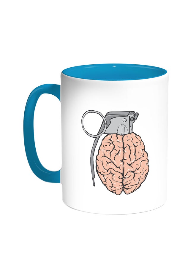 Decalac Limits Of Reason Printed Coffee Mug Turquoise/White