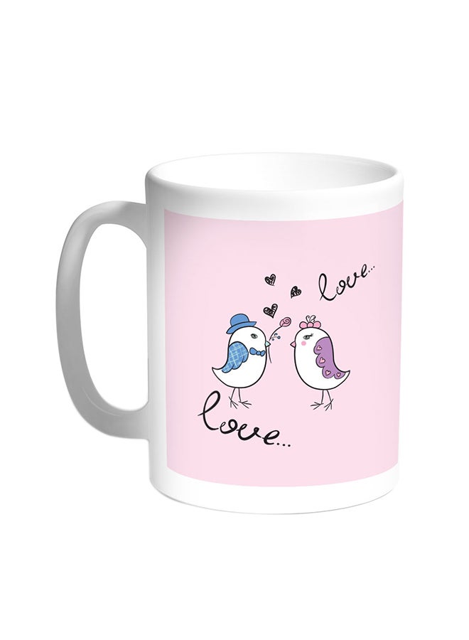 Love Birds Printed Coffee Mug White
