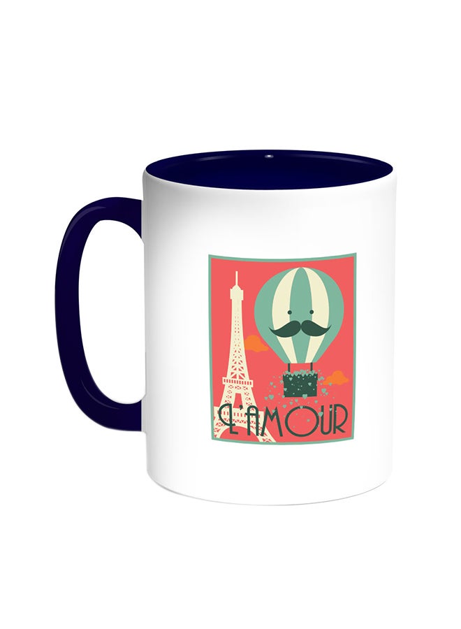 Decalac Love Of Paris Printed Coffee Mug Blue/White