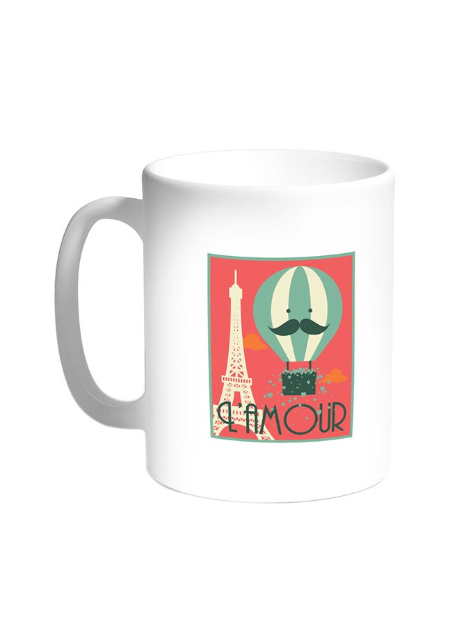 Decalac Love Of Paris Printed Coffee Mug White