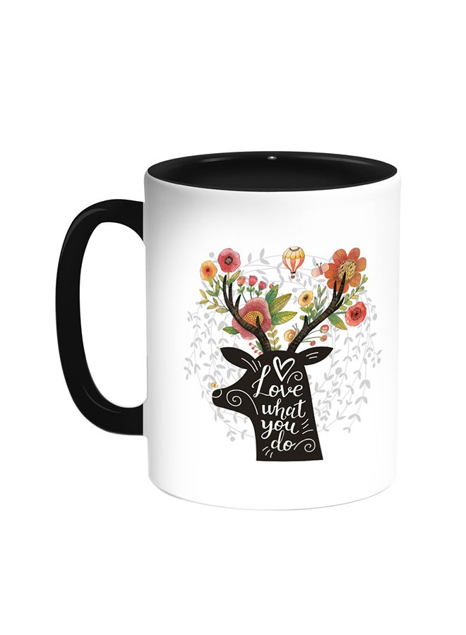 ديكالاك قدح قهوة - لوف وات يو دو أسود/ أبيض