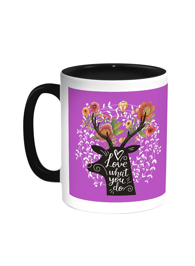 ديكالاك قدح قهوة - لوف وات يو دو أسود/ أبيض