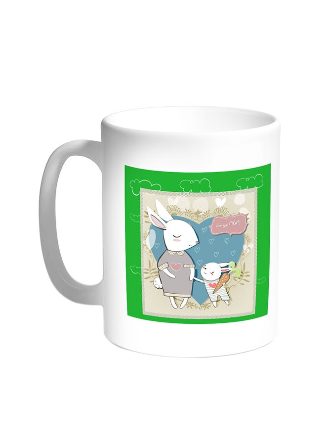 Love You Mom Printed Coffee Mug White