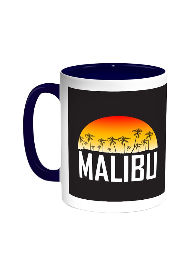 Decalac Malibu Printed Coffee Mug Blue/White