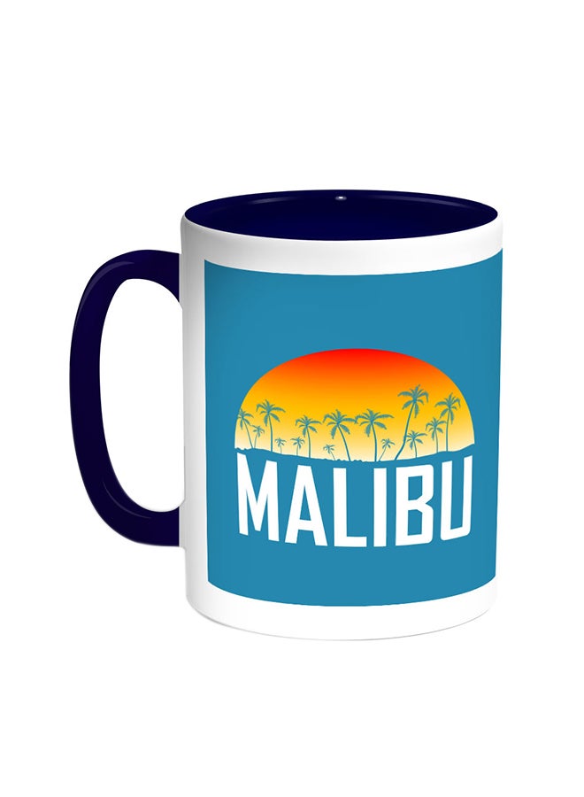 Malibu Printed Coffee Mug Blue/White