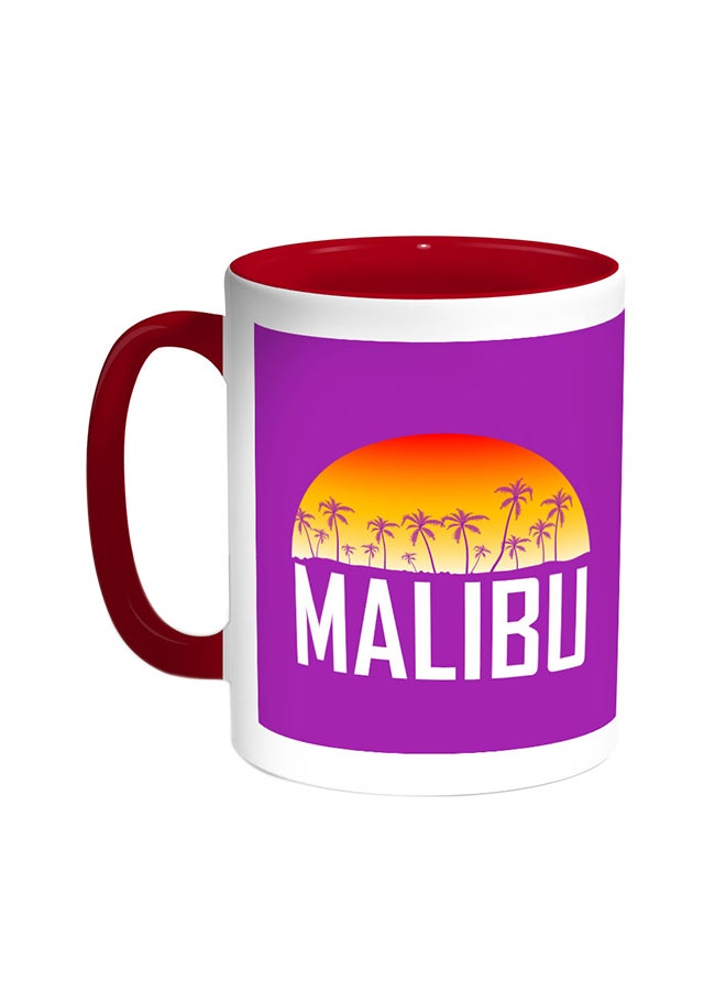 Malibu Printed Coffee Mug Red/White