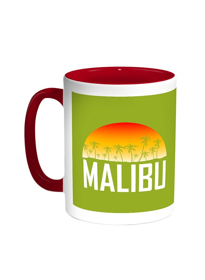 ديكالاك قدح قهوة - ماليبو أحمر/أبيض
