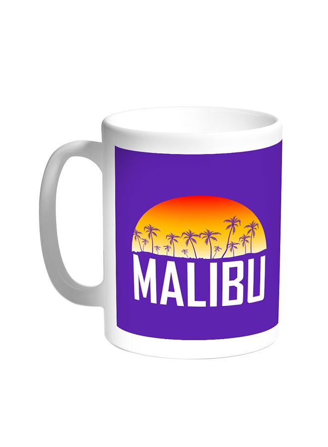 Malibu Printed Coffee Mug White