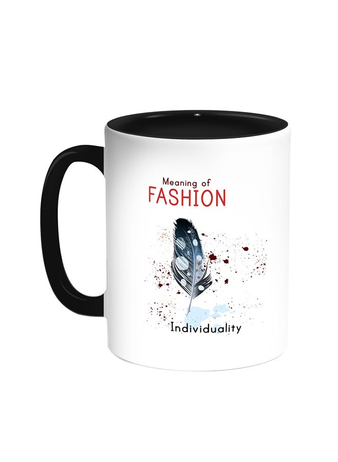 Meaning Of Fashion Printed Coffee Mug Black/White