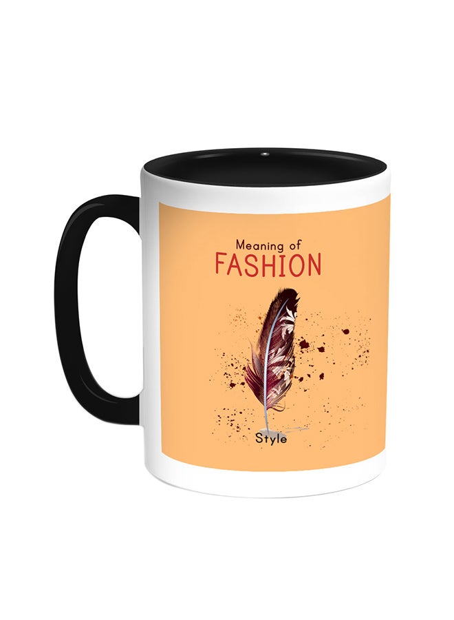 Decalac Meaning Of Fashion Printed Coffee Mug Black/White