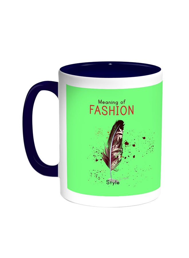 Decalac Meaning Of Fashion Printed Coffee Mug Blue/White