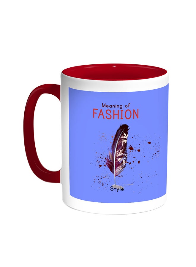 ديكالاك قدح قهوة - مينينج أوف فاشون أحمر/أبيض