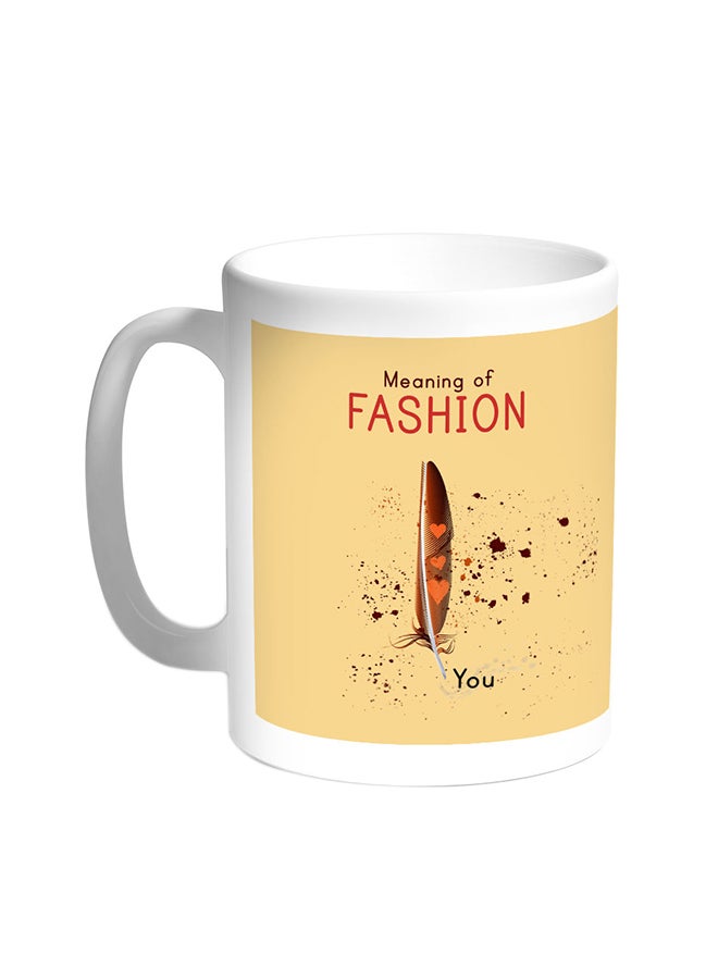 قدح قهوة - مينينج أوف فاشون أبيض