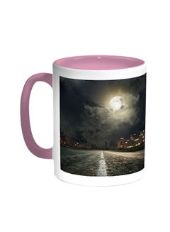 Decalac Moon Light Printed Coffee Mug Pink/White 