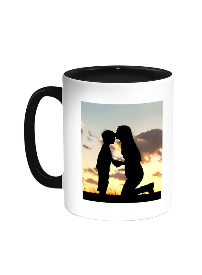 Decalac Mother And Child Printed Coffee Mug Black/White