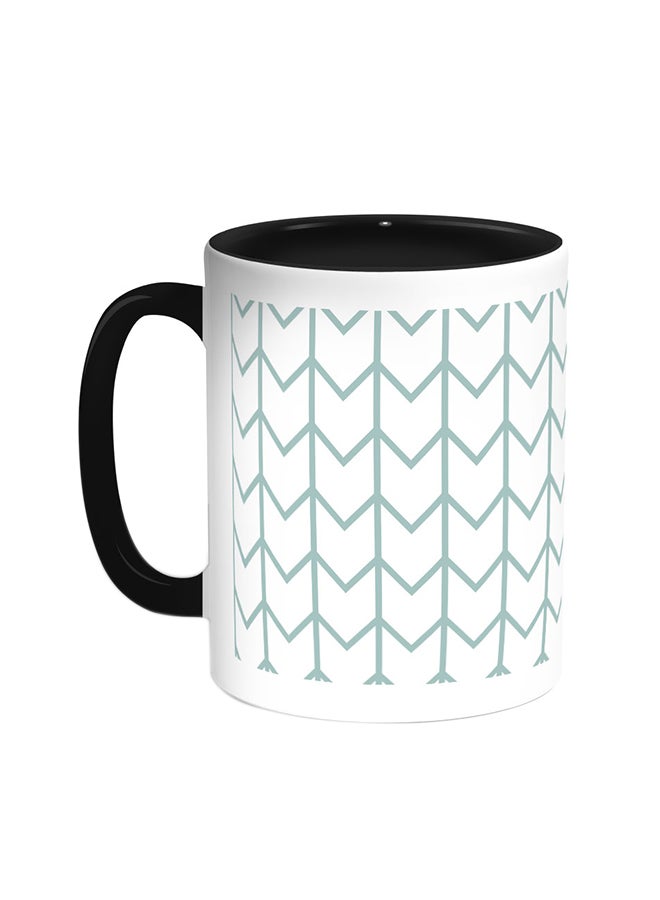 Decalac Motifs Printed Coffee Mug Black/White