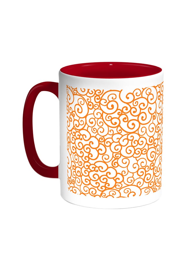 Motifs Printed Coffee Mug Red/White