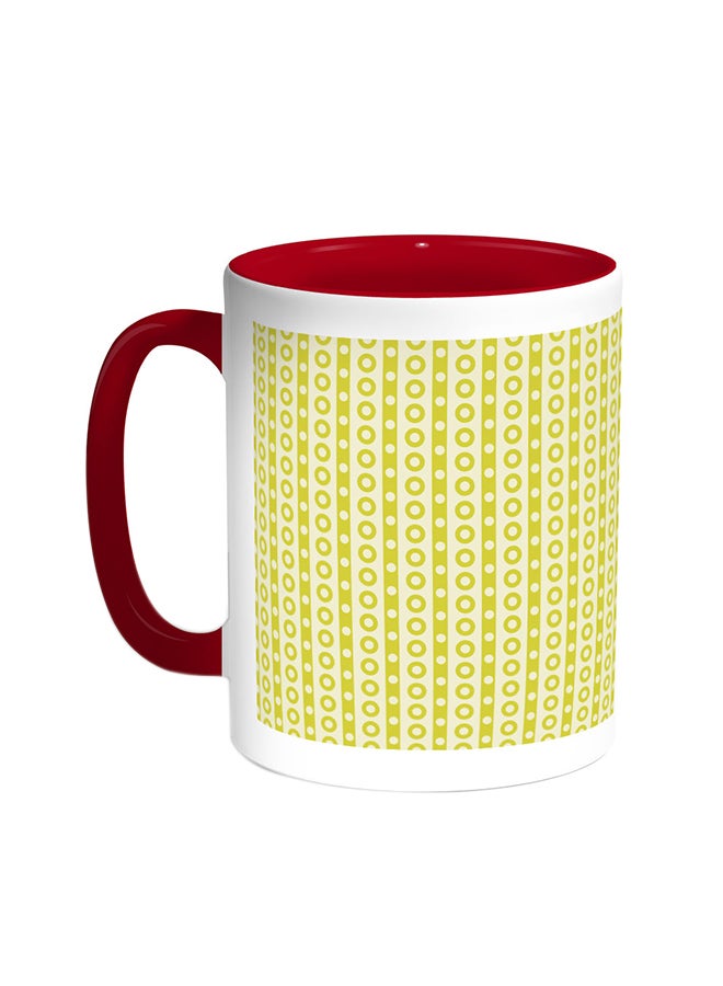 Decalac Motifs Printed Coffee Mug Red/White
