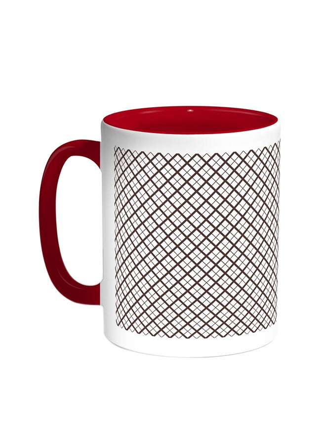 Motifs Printed Coffee Mug Red/White