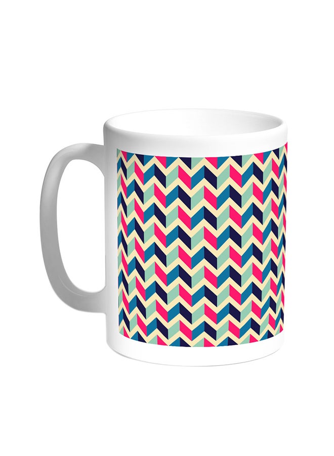 Decalac Motifs Printed Coffee Mug White