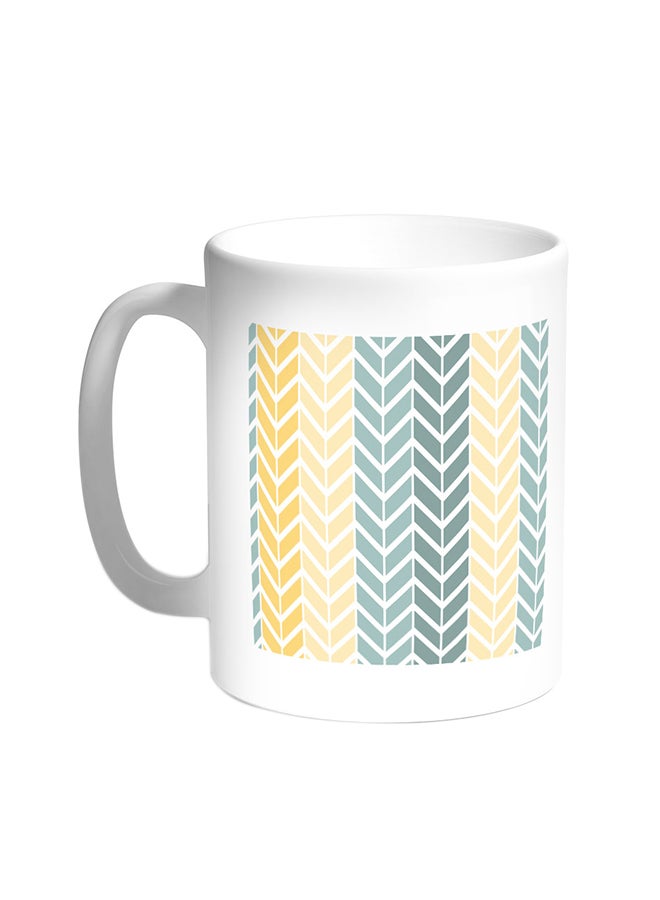 قدح قهوة - زخارف أبيض