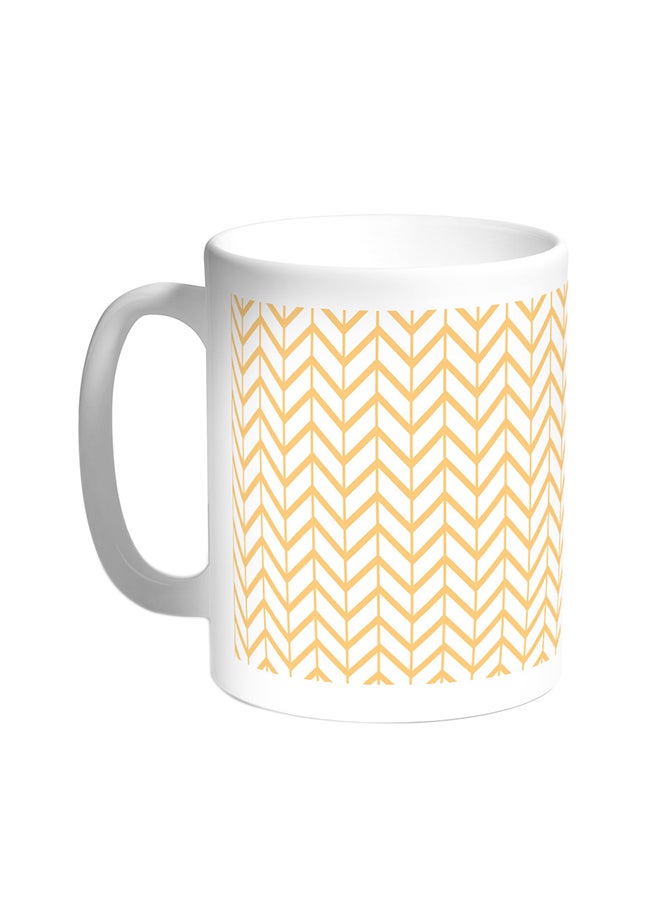 Decalac Motifs Printed Coffee Mug White