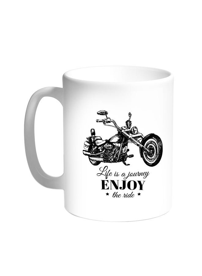 ديكالاك قدح قهوة - دراجة بخارية أبيض