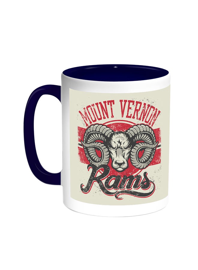 Mount Vernon Printed Coffee Mug Blue/White