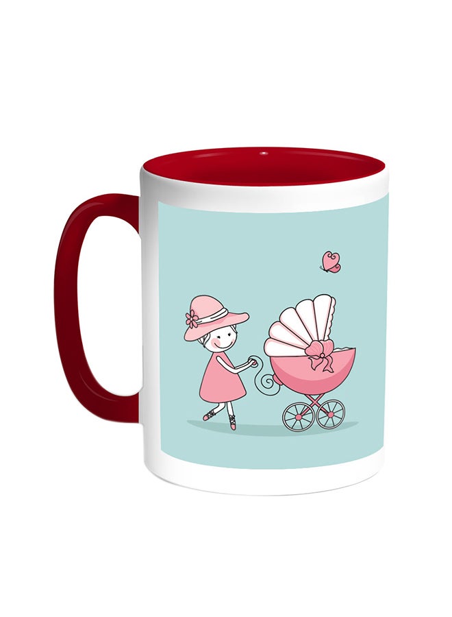 My Little Brother Printed Coffee Mug Red/White