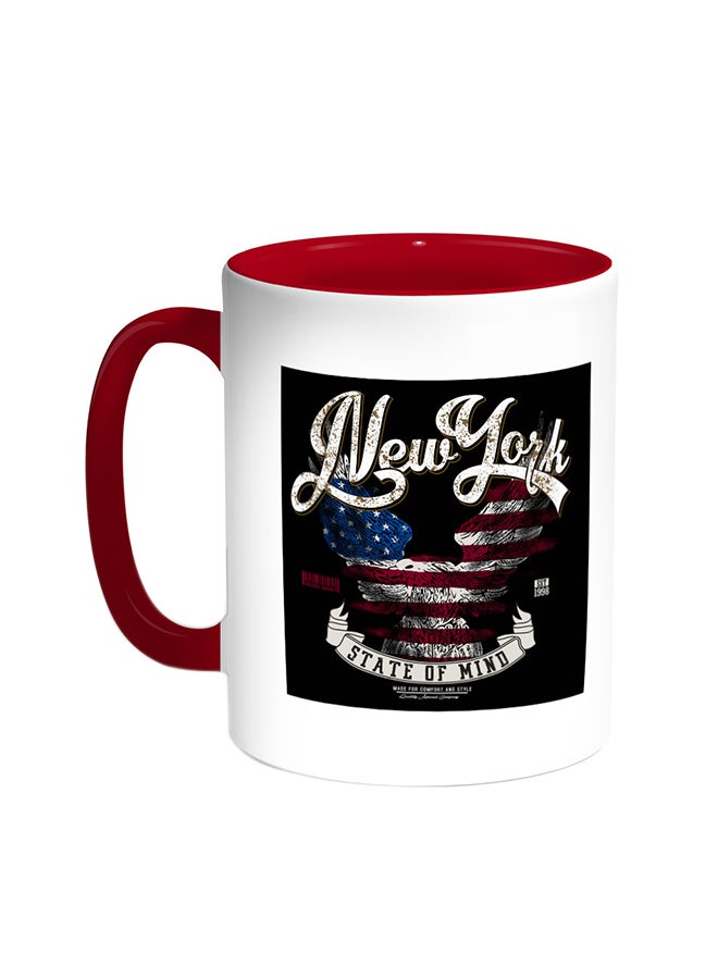 ديكالاك قدح قهوة - نيويورك أحمر/أبيض