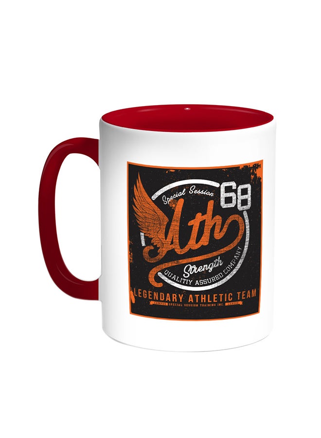 ديكالاك قدح قهوة - الشعارات القديمة أحمر/أبيض