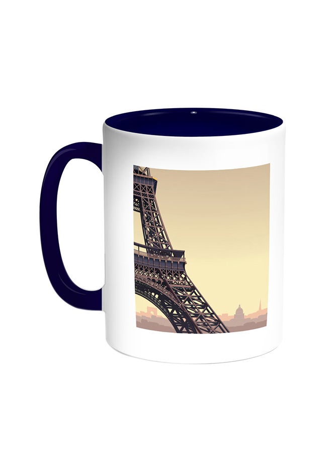 Decalac Painting - Paris Printed Coffee Mug Blue/White
