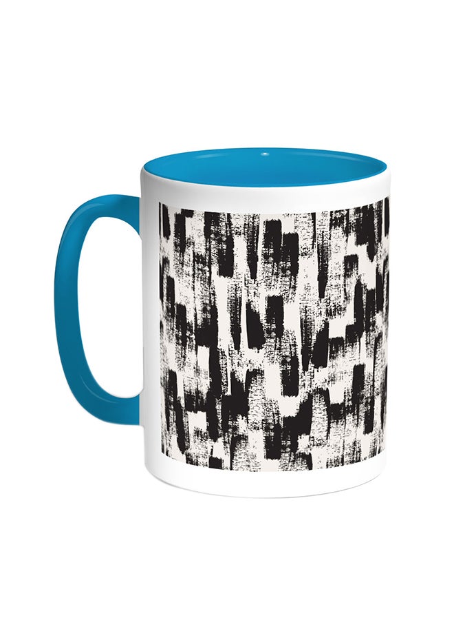 Painting Printed Coffee Mug Turquoise/White