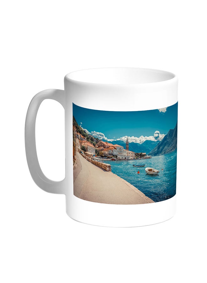 ديكالاك قدح قهوة بتصميم اللوحات أبيض