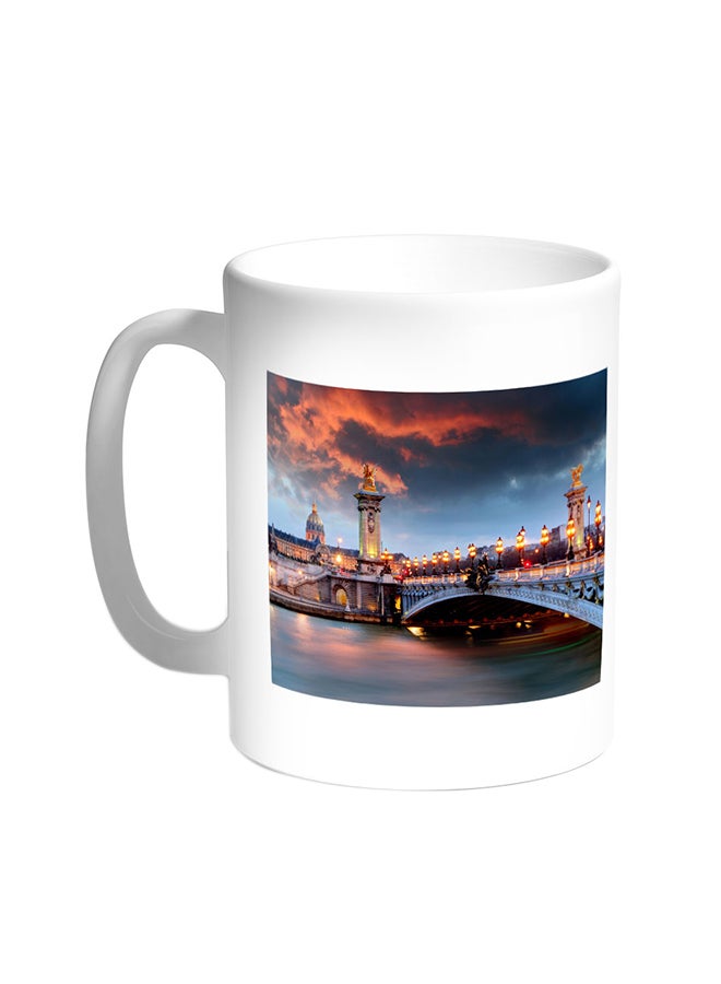 ديكالاك قدح قهوة بتصميم اللوحات أبيض