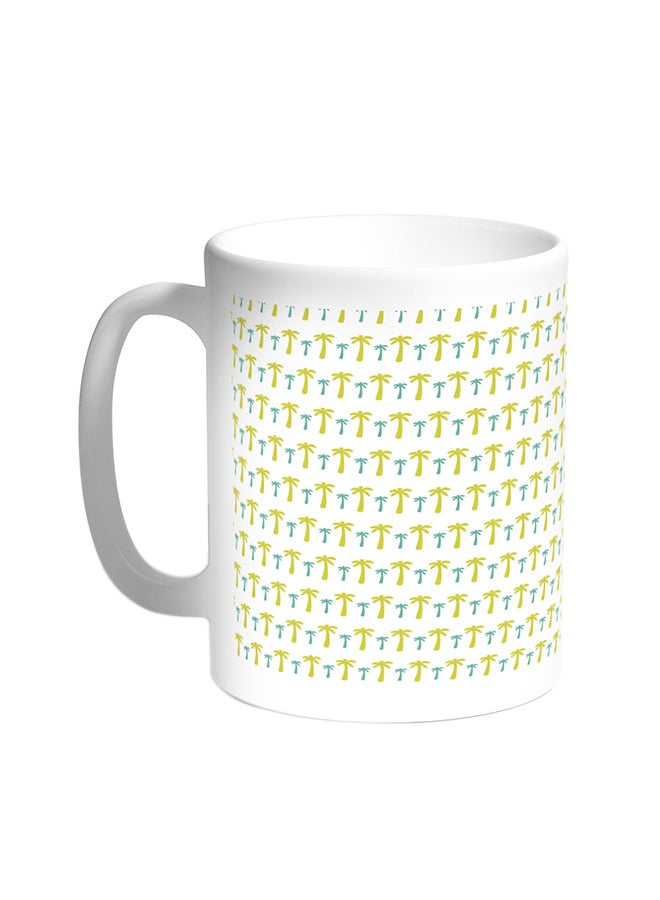 Decalac Palm Printed Coffee Mug White
