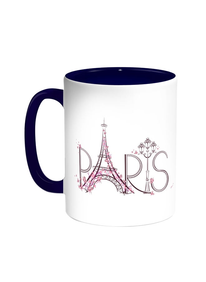 Decalac Paris - Eiffel Tower Printed Coffee Mug Blue/White