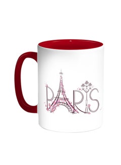 Paris - Eiffel Tower Printed Coffee Mug Red/White
