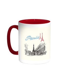 Paris - Eiffel Tower Printed Coffee Mug Red/White