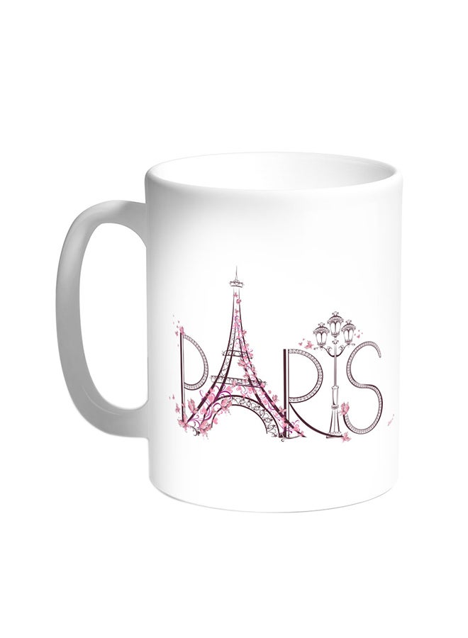 Decalac Paris - Eiffel Tower Printed Coffee Mug White