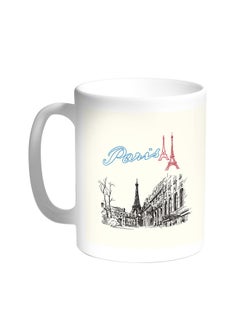 Paris - Eiffel Tower Printed Coffee Mug White