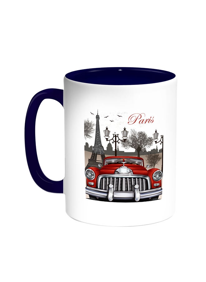 Decalac Paris Printed Coffee Mug Blue/White
