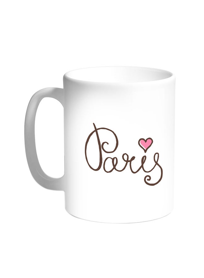 Decalac Paris Printed Coffee Mug White
