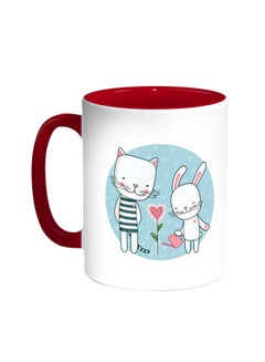 Decalac Plant Love Printed Coffee Mug Red/White 