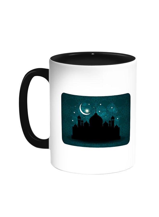 Ramadan And A Mosque Printed Coffee Mug Black/White