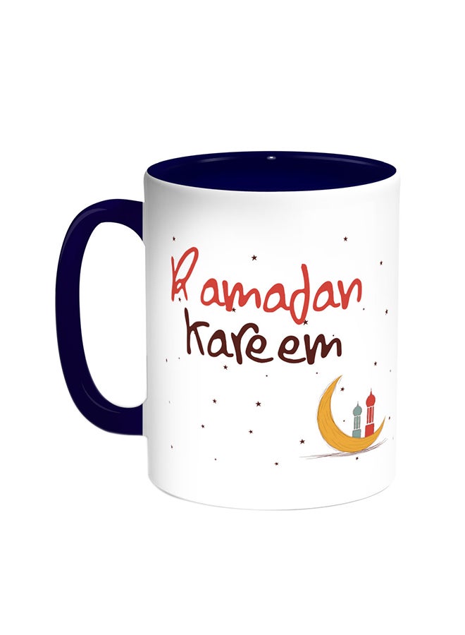 Decalac Ramadan Kareem Printed Coffee Mug Blue/White 